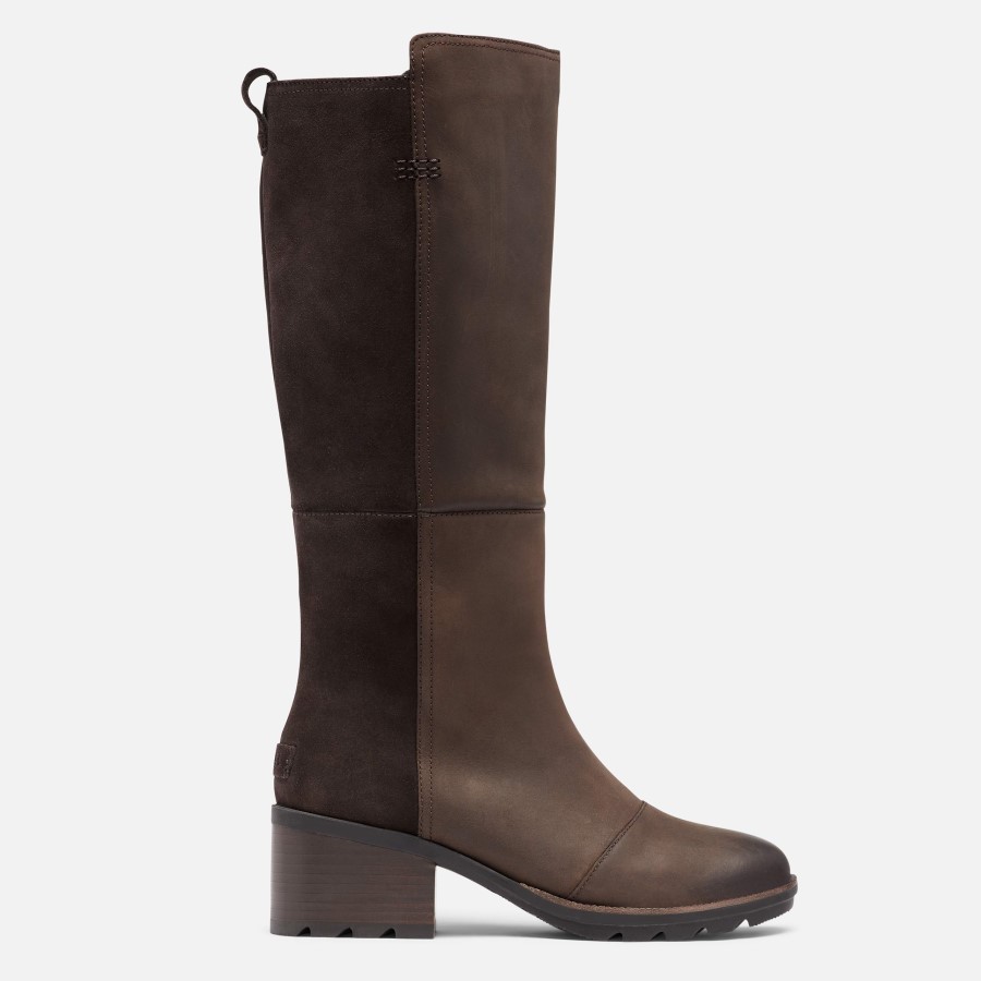 Sorel Australia Blackened Brown Cate Women's High Waterproof Stacked Heel Boots
