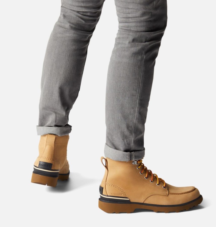 Sorel Australia Buff-Black Men's Caribou Moc Boot