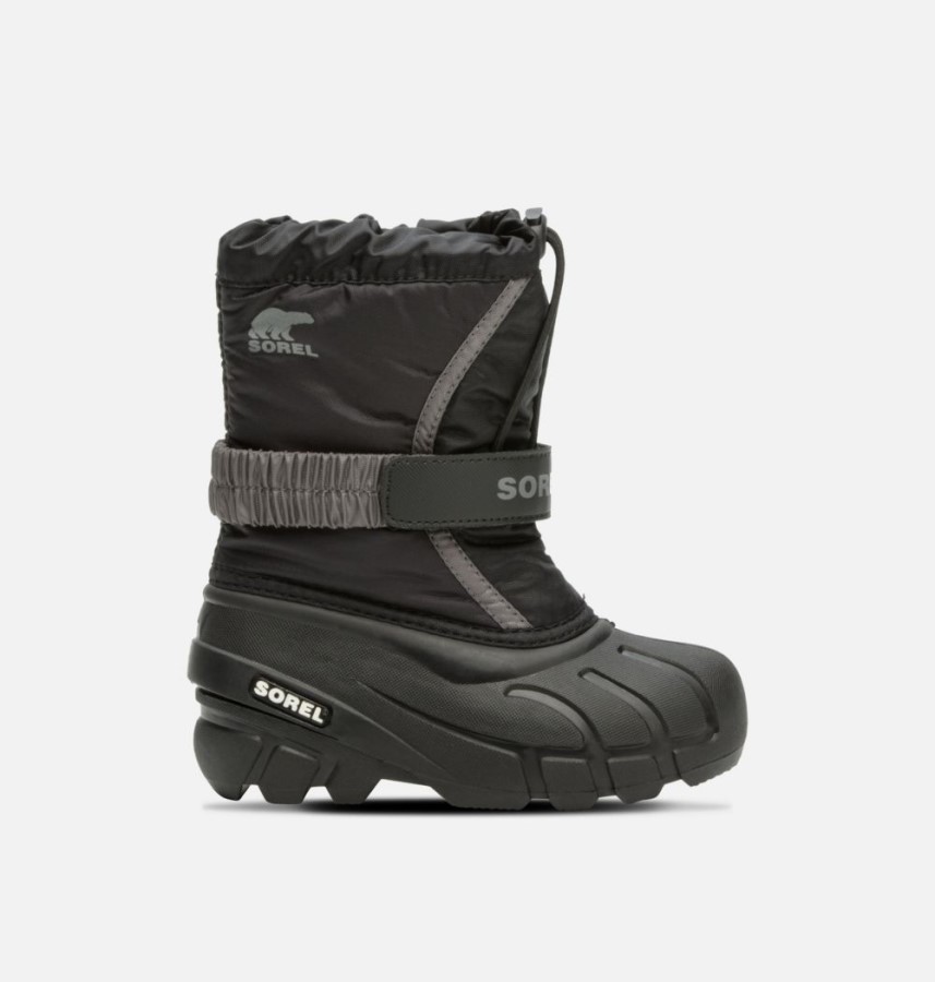 Sorel Australia Children's Flurry Boot Black-City Grey