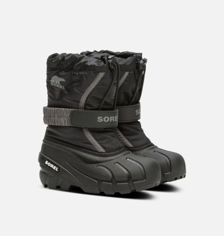 Sorel Australia Children's Flurry Boot Black-City Grey