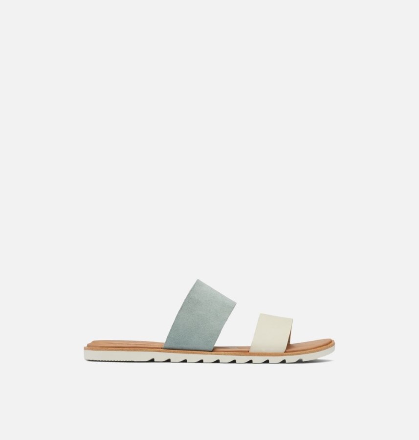 Sorel Australia Crushed Blue-Chalk Women's Ella Ii Slide Sandal