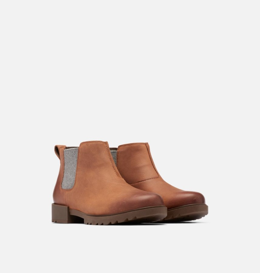 Sorel Australia Dark Amber-Tobacco Women's Emelie Ii Chelsea Bootie