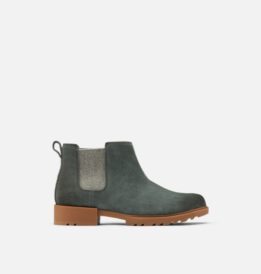 Sorel Australia Dark Moss-Gum 10 Women's Emelie Ii Chelsea Bootie