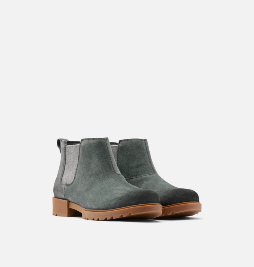 Sorel Australia Dark Moss-Gum 10 Women's Emelie Ii Chelsea Bootie