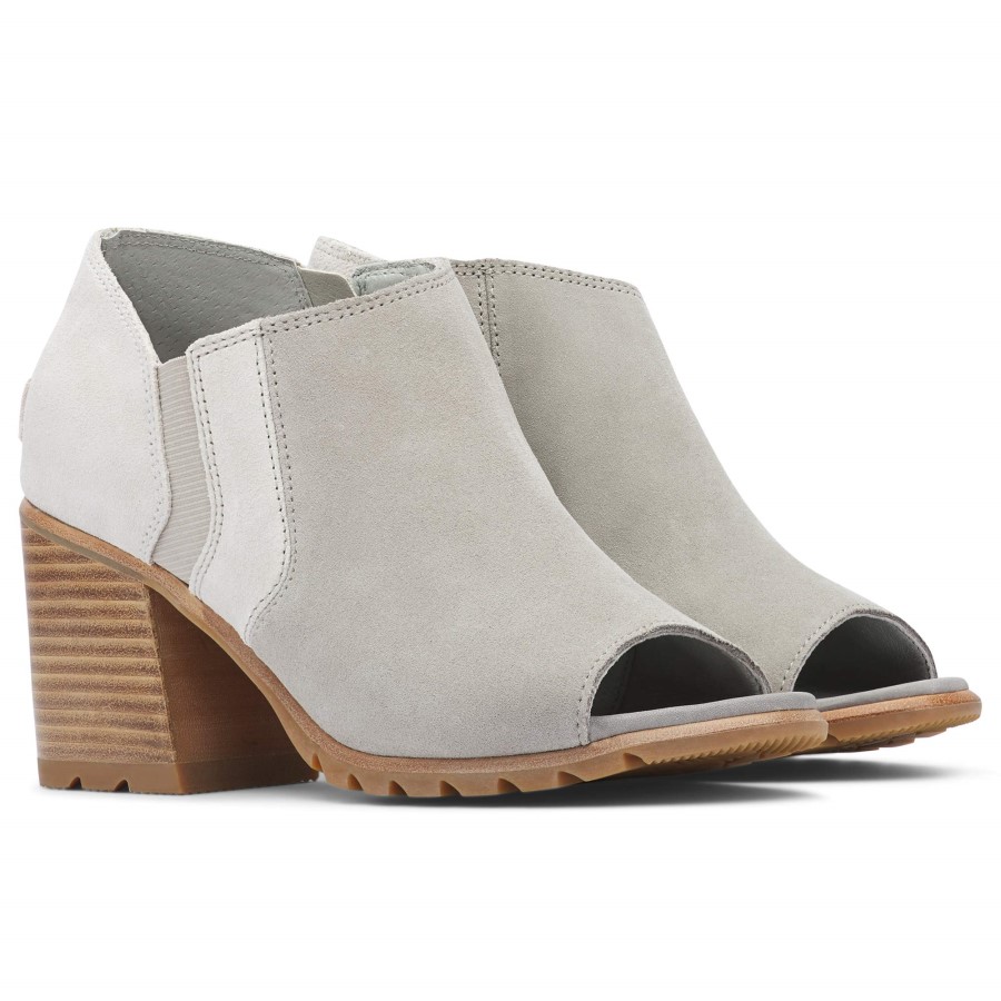 Sorel Australia Dove Women's Nadia Ankle Bootie Leather Open-Toe Ankle Boot With Block