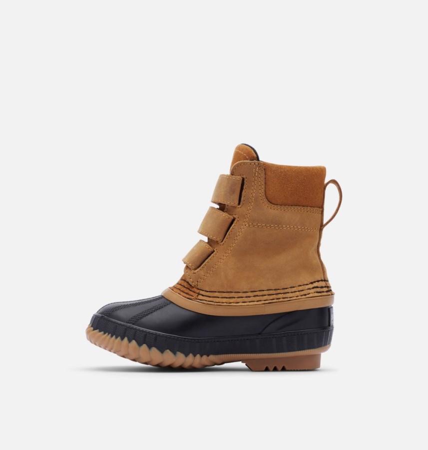 Sorel Australia Elk-Black Children's Cheyanne Ii Strap Duck Boot