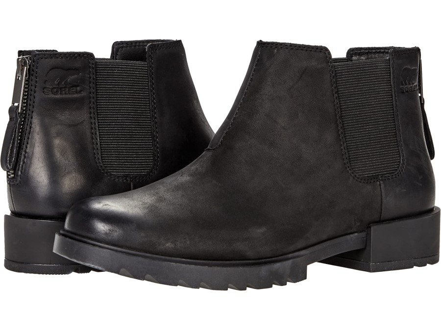 Sorel Australia Emelie Ii Chelsea Heel Zip Black Sea Salt
