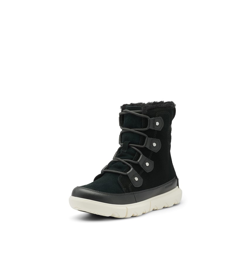 Sorel Australia Explorer Ii Joan Faux Fur Ankle Boots Black/Grey