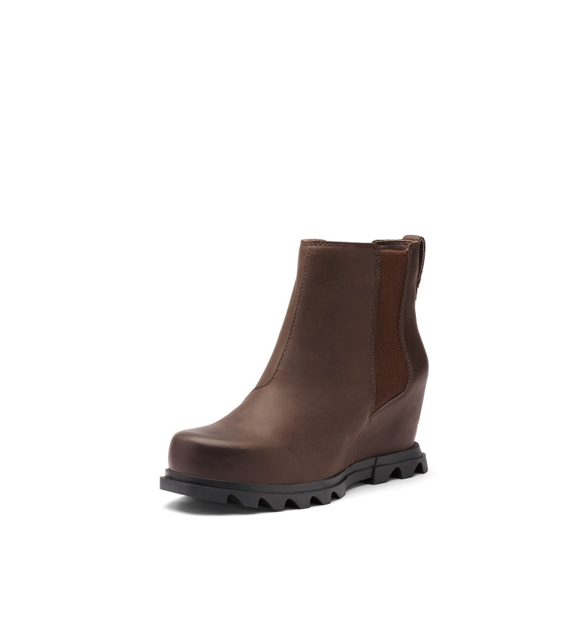 Sorel Australia Hazelnut Leather-Blackened Brown Women's Joan Of Arctic Wedge Iii Chelsea Boot