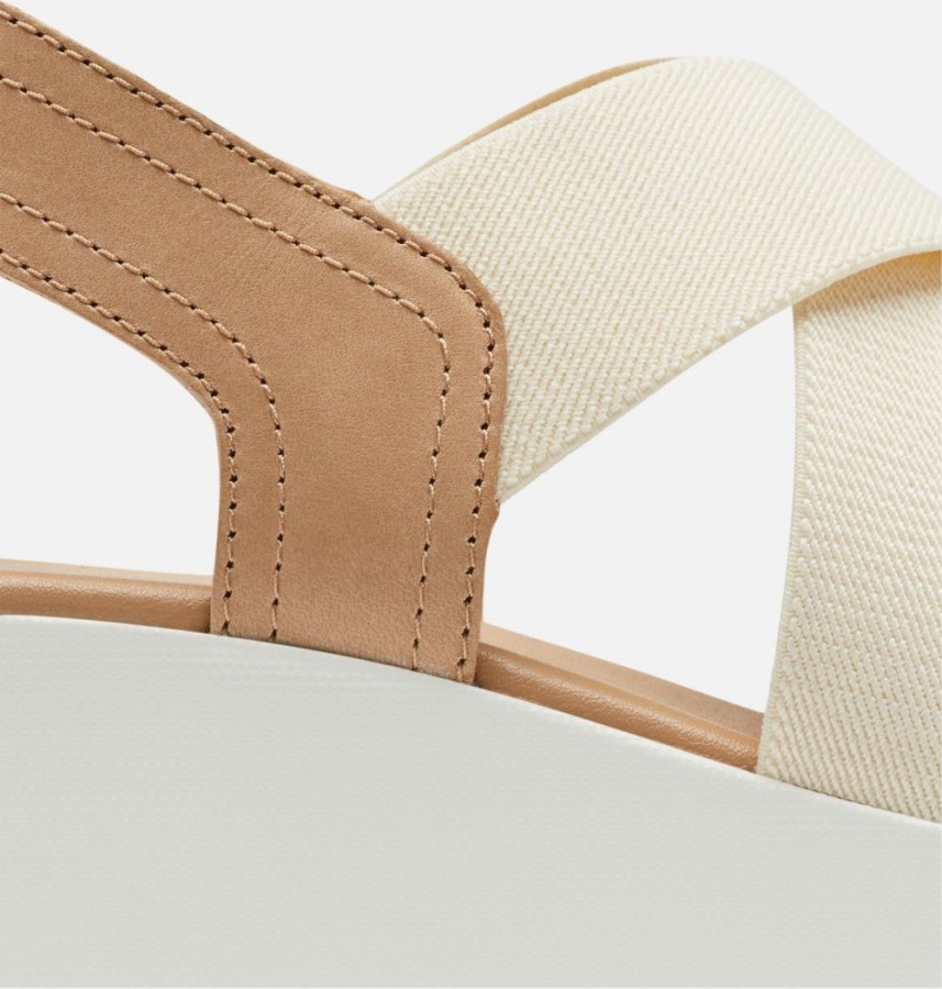Sorel Australia Honest Beige-Chalk Women's Cameron Flatform Slingback Wedge Sandal