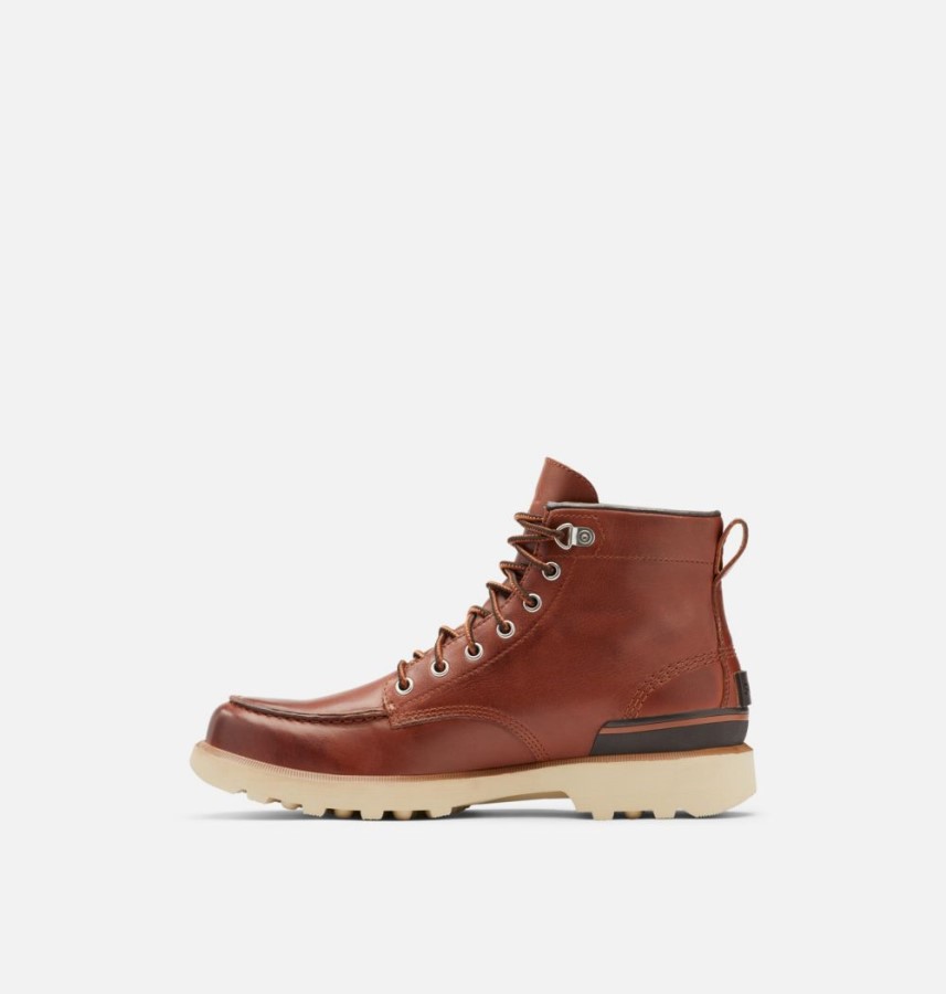 Sorel Australia Men's Caribou Moc Boot Dark Caramel-Oatmeal