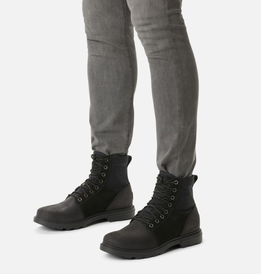 Sorel Australia Men's Carson Six Waterproof Boot Black-Dark Stone