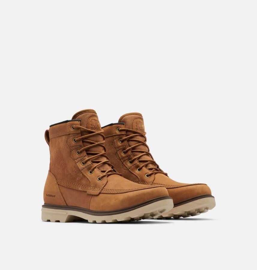 Sorel Australia Men's Carson Storm Waterproof Winter Boot Camel Brown-Oatmeal