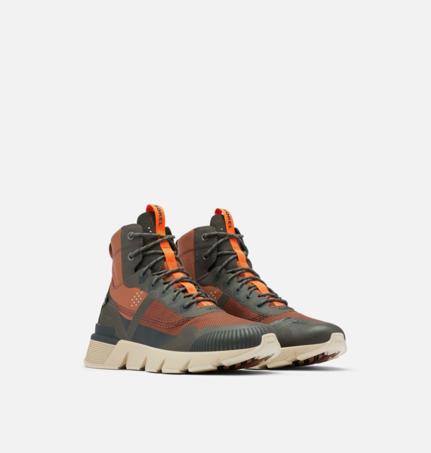 Sorel Australia Men's Kinetic Rush Mid Sneaker Dark Amber-Buffalo