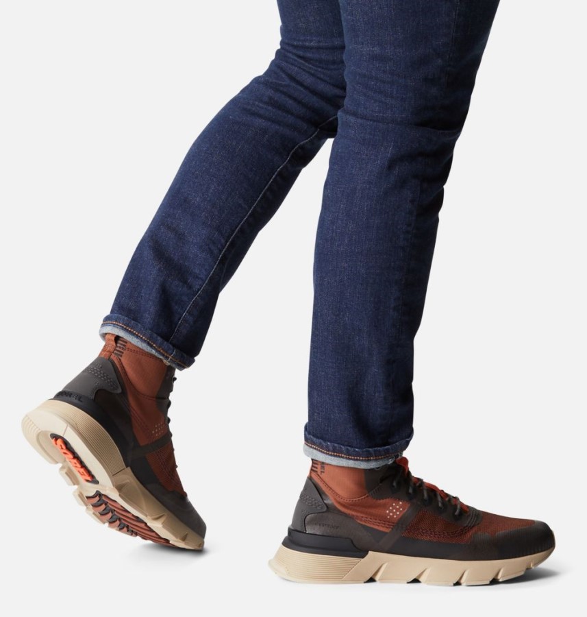 Sorel Australia Men's Kinetic Rush Mid Sneaker Dark Amber-Buffalo