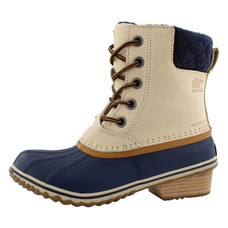 Sorel Australia Oatmeal Collegiate Navy Women's Slimpack Lace Ii Snow Boot