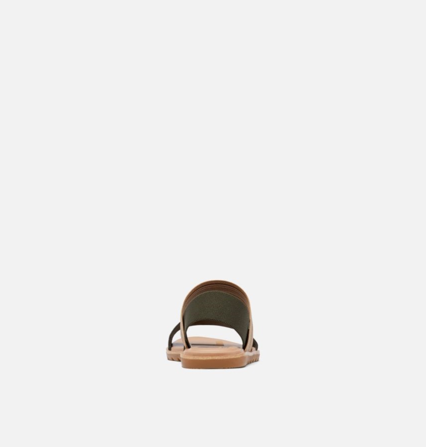 Sorel Australia Olive Green-Gum Womens Ella Ii Two Strap Sandal