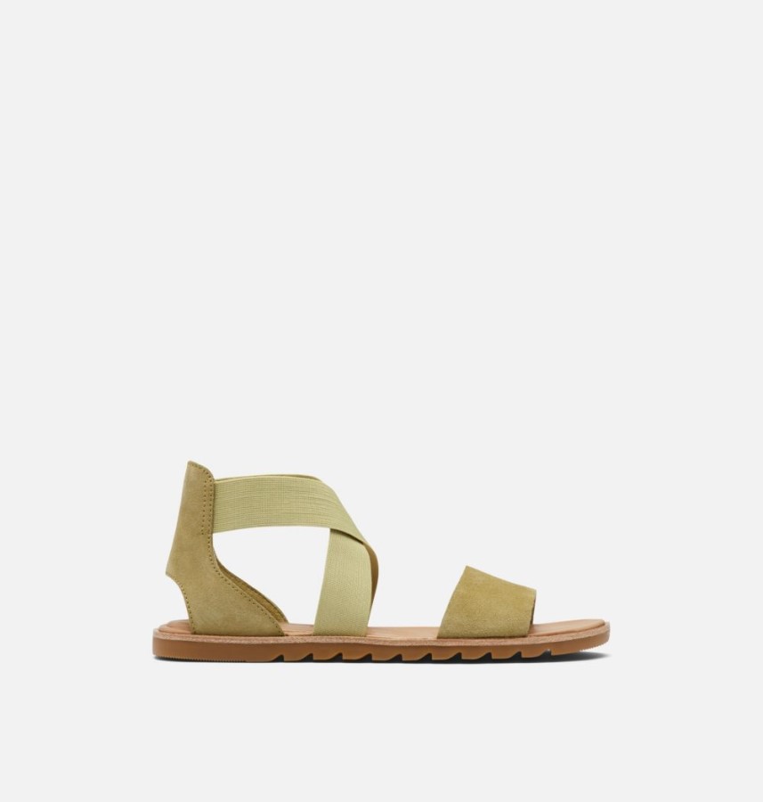Sorel Australia Olive Shade-Chalk Women's Ella Ii Flat Sandal