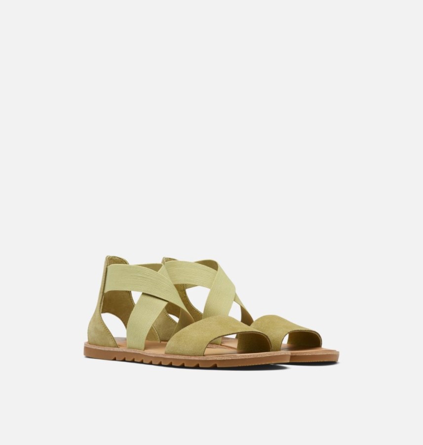 Sorel Australia Olive Shade-Chalk Women's Ella Ii Flat Sandal
