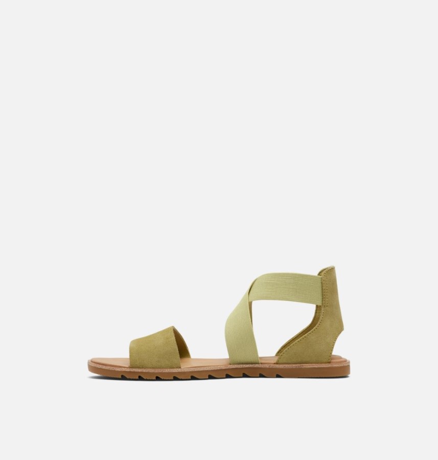 Sorel Australia Olive Shade-Chalk Women's Ella Ii Flat Sandal