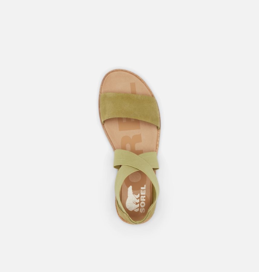 Sorel Australia Olive Shade-Chalk Women's Ella Ii Flat Sandal