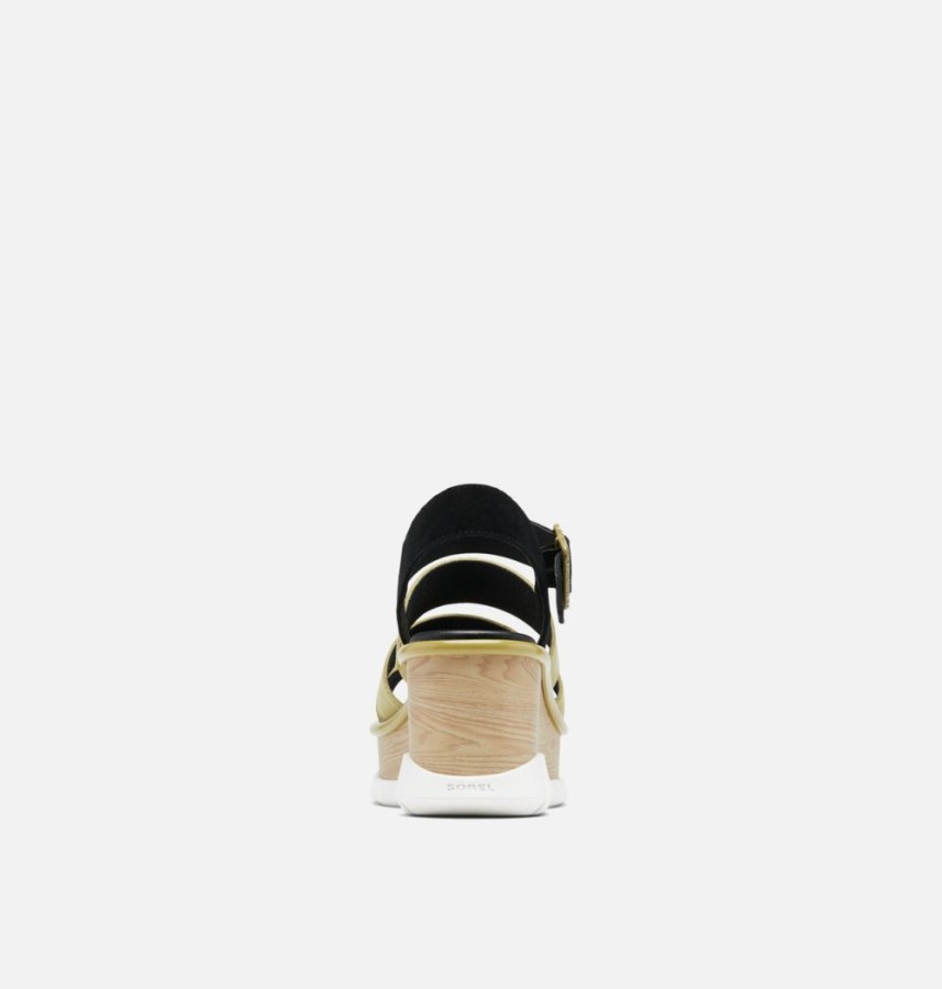 Sorel Australia Olive Shade-White Women's Joanie Iii Ankle Strap Wedge Sandal