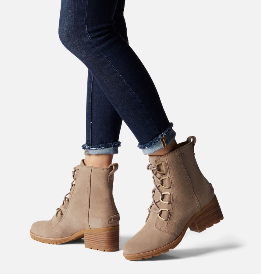 Sorel Australia Omega Taupe-Rose Dust Women's Cate Lace Bootie