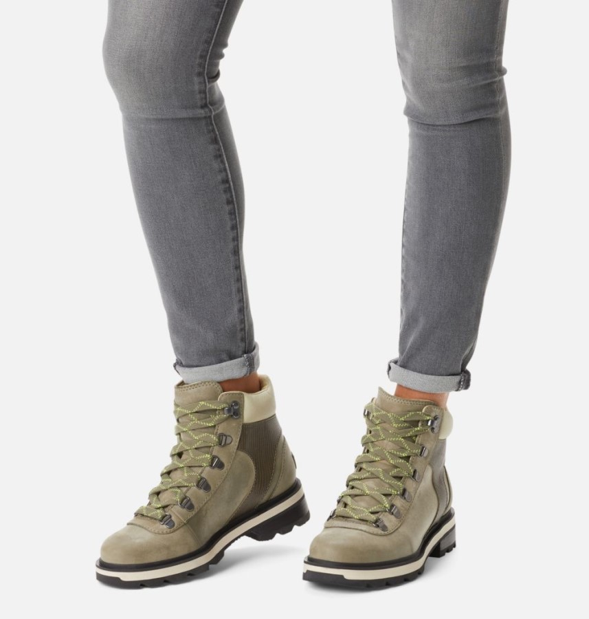 Sorel Australia Stone Green-Laurel Leaf Women's Lennox Hiker Stkd Waterproof Boot