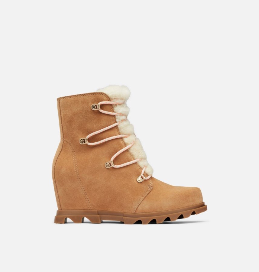 Sorel Australia Tawny Buff-Gum 2 Women's Joan Of Arctic Wedge Iii Lace Cozy Bootie