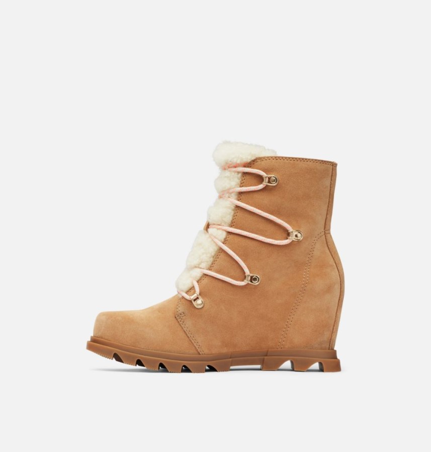 Sorel Australia Tawny Buff-Gum 2 Women's Joan Of Arctic Wedge Iii Lace Cozy Bootie