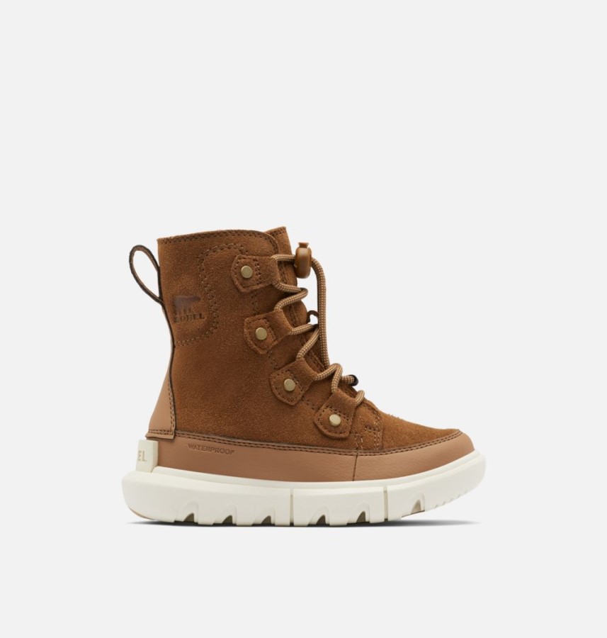 Sorel Australia Velvet Tan-Chalk Children's Explorer Lace Boot