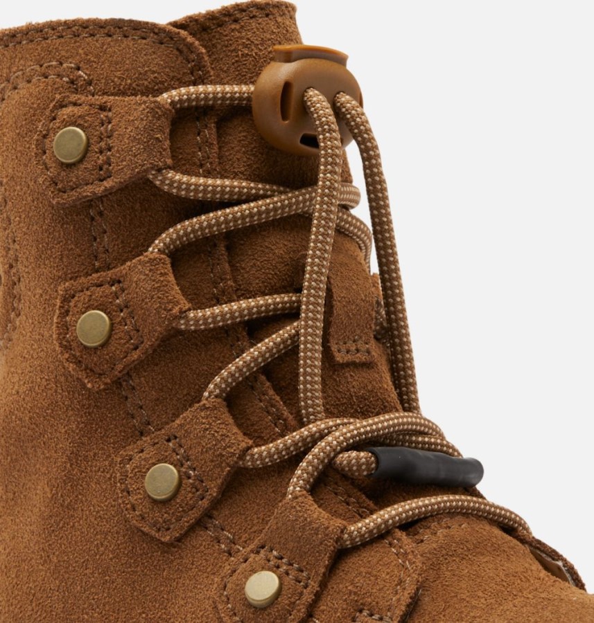 Sorel Australia Velvet Tan-Chalk Children's Explorer Lace Boot