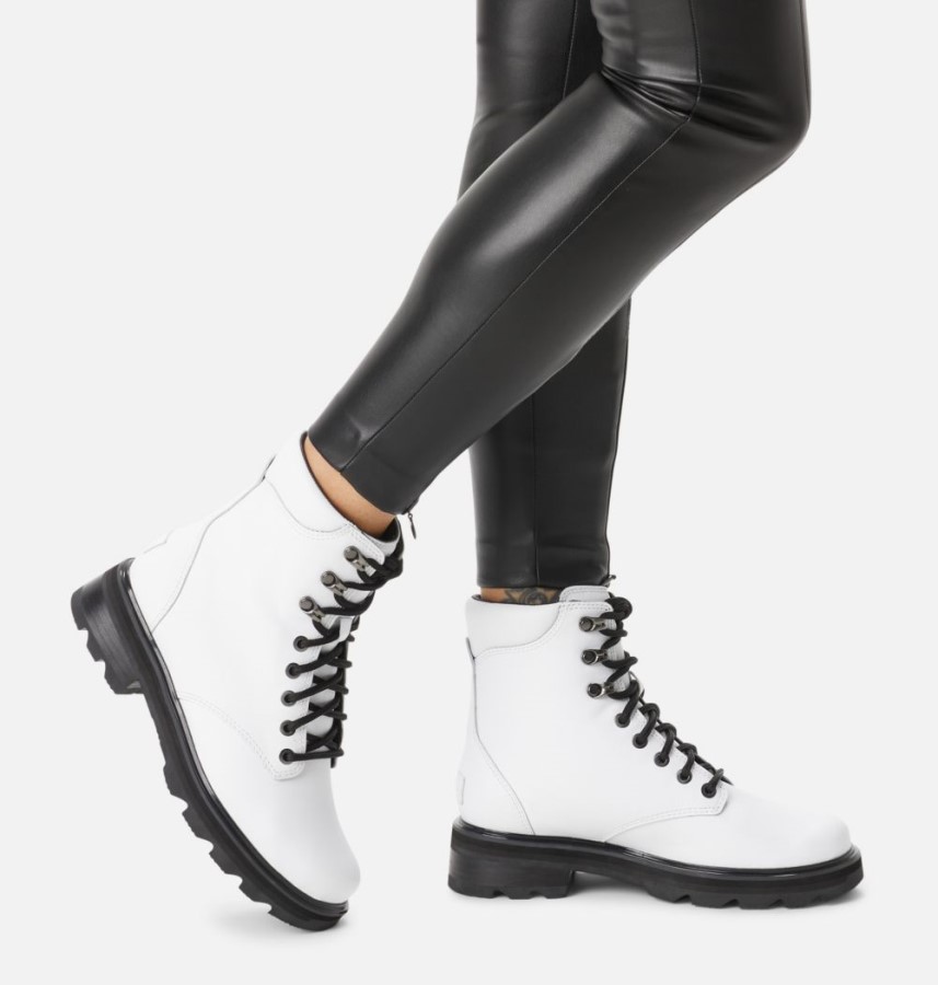 Sorel Australia White-Black Women's Lennox Lace Stkd Boot