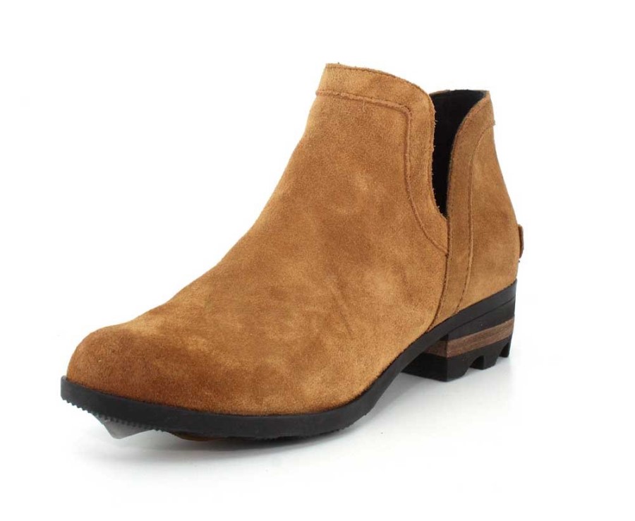 Sorel Australia Women's Ankle Boots Lolla Cut Out Bootie Camel Brown Black