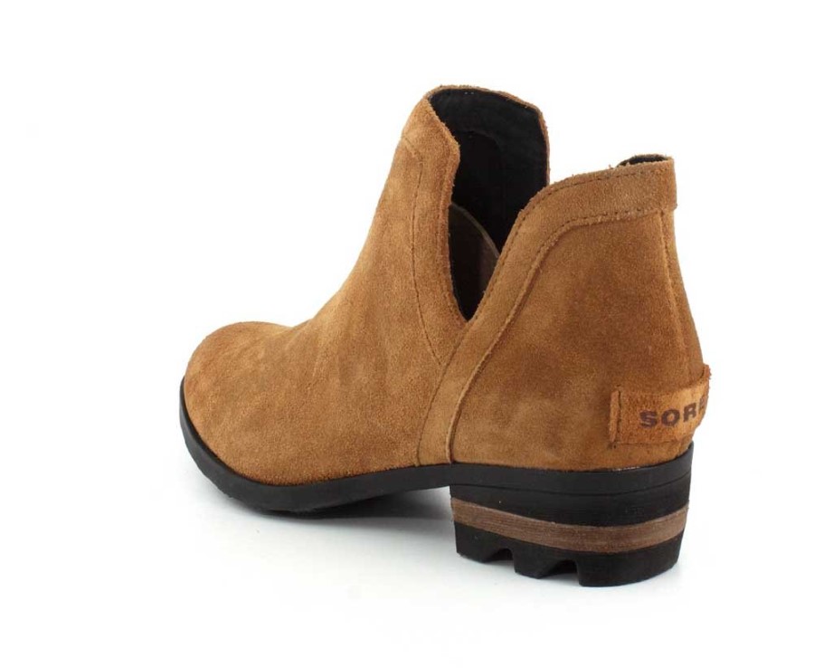Sorel Australia Women's Ankle Boots Lolla Cut Out Bootie Camel Brown Black