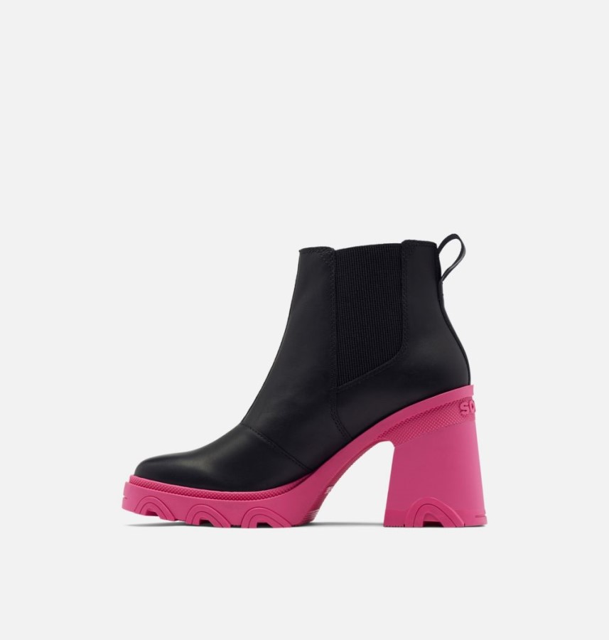 Sorel Australia Women's Brex Heel Chelsea Bootie Black-Cactus Pink