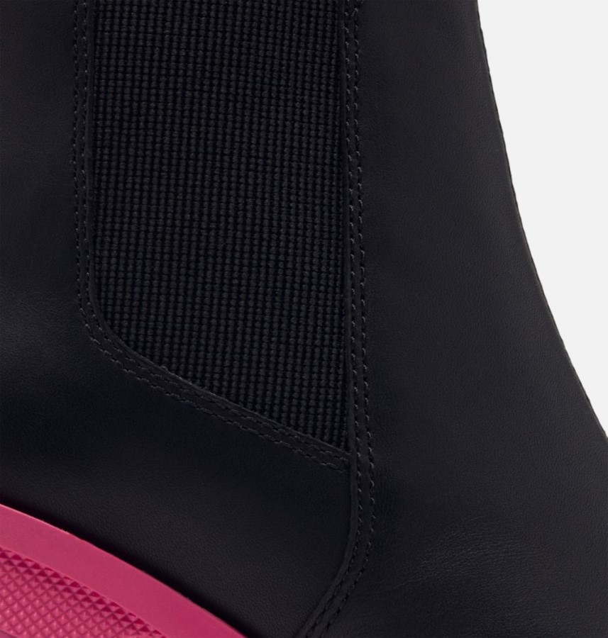 Sorel Australia Women's Brex Heel Chelsea Bootie Black-Cactus Pink