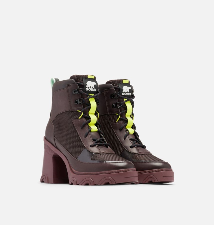 Sorel Australia Women's Brex Heel Lace Bootie New Cinder-Sea Sprite
