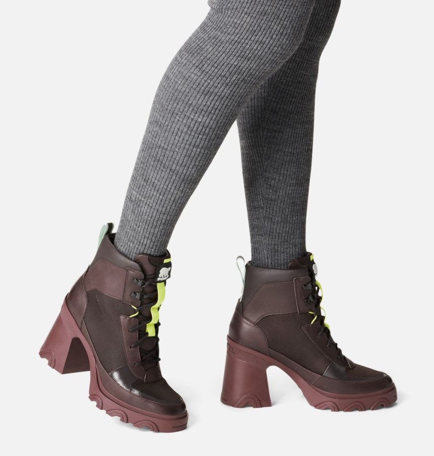 Sorel Australia Women's Brex Heel Lace Bootie New Cinder-Sea Sprite