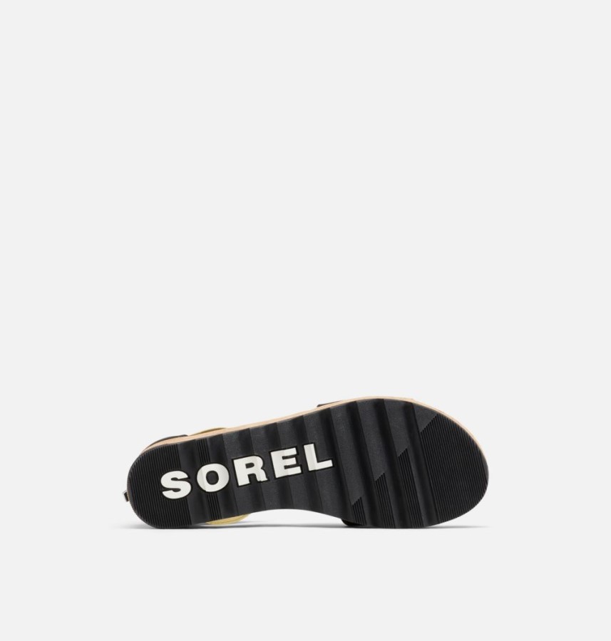 Sorel Australia Women's Cameron Flatform Ankle Strap Wedge Sandal Black-Olive Shade