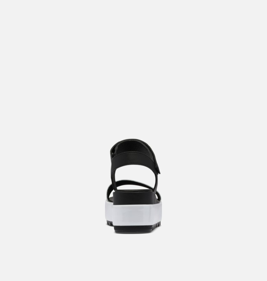 Sorel Australia Women's Cameron Flatform Wedge Sandal Black-White