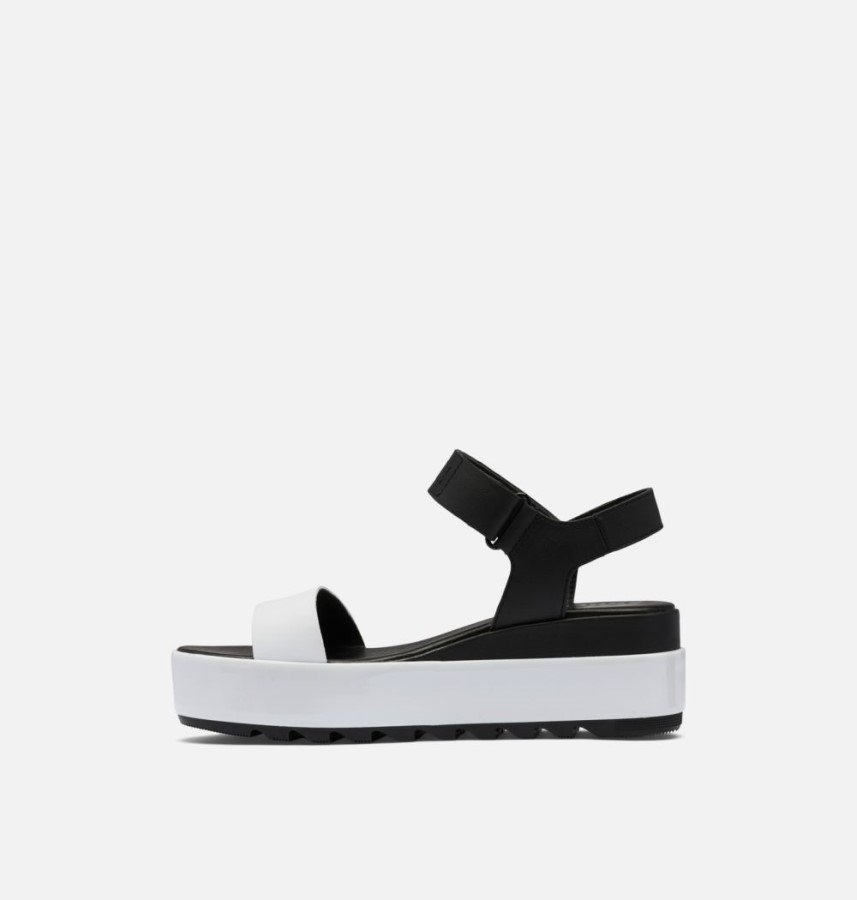 Sorel Australia Women's Cameron Flatform Wedge Sandal Black-White