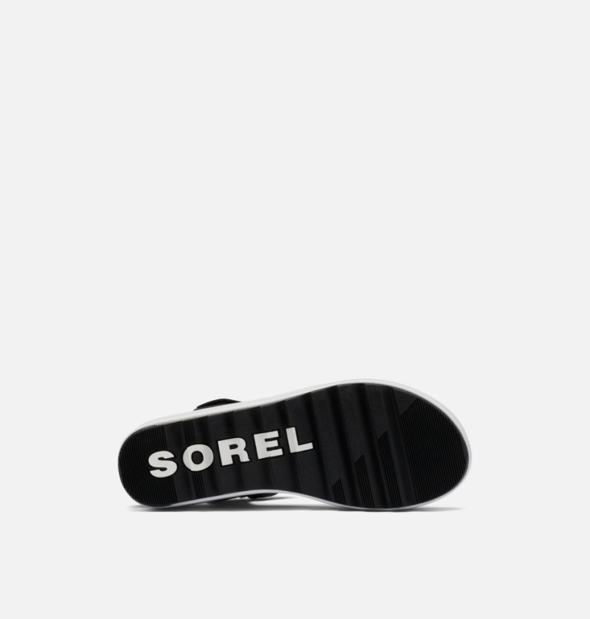 Sorel Australia Women's Cameron Flatform Wedge Sandal Black-White