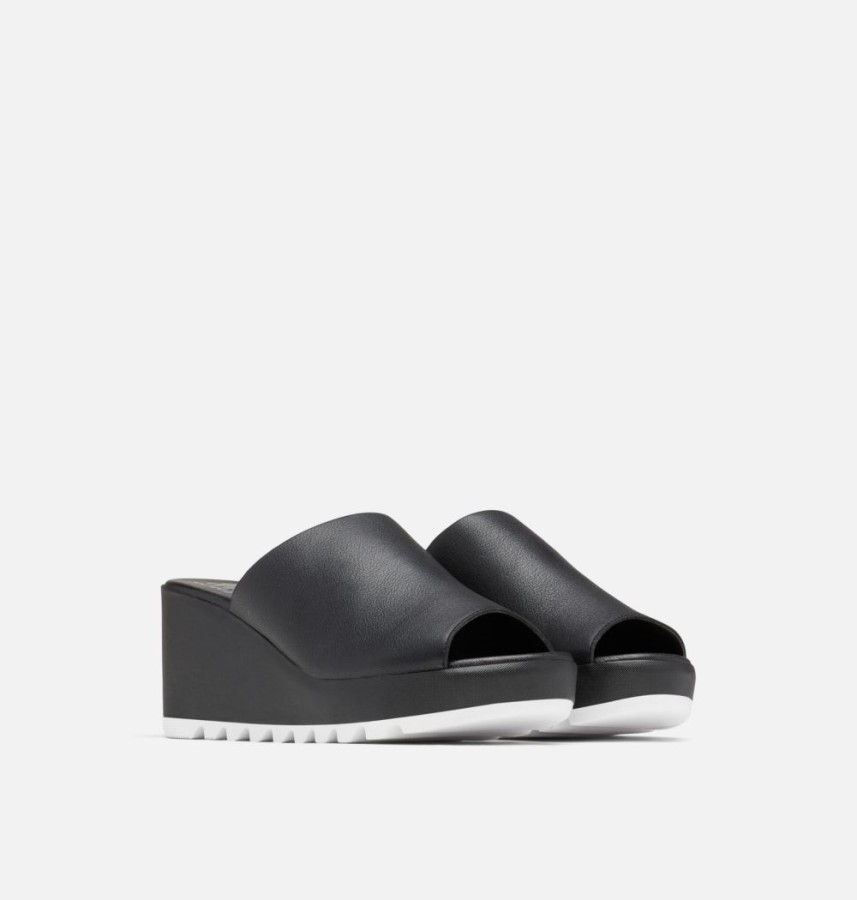 Sorel Australia Women's Cameron Wedge Mule Sandal Black-White