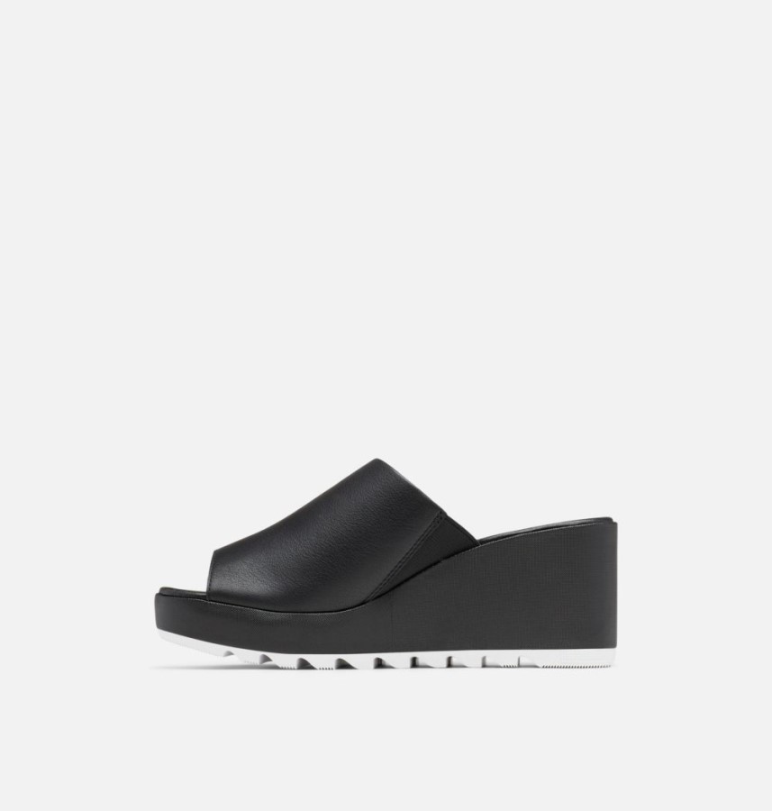 Sorel Australia Women's Cameron Wedge Mule Sandal Black-White