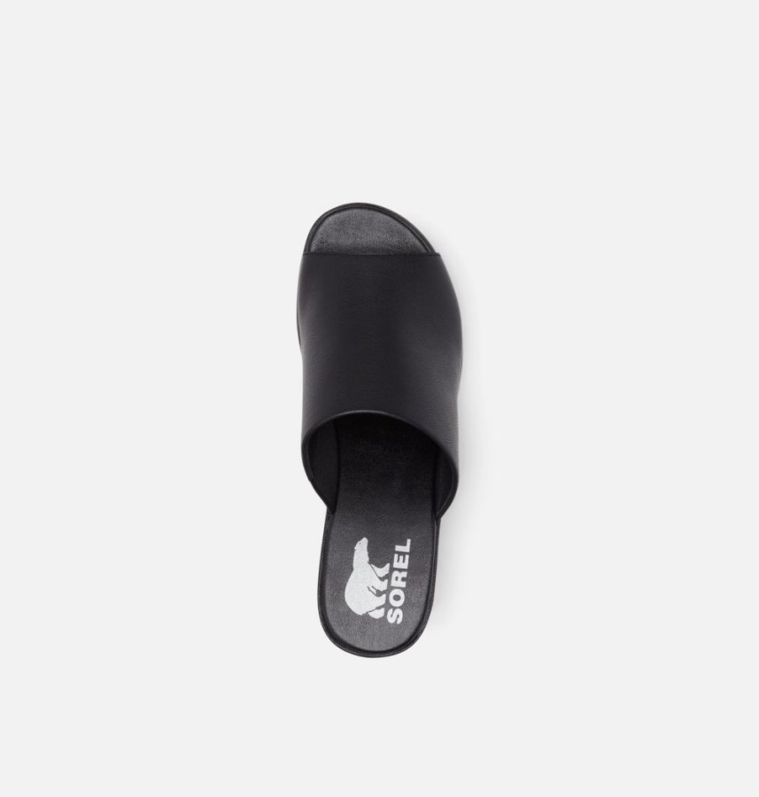 Sorel Australia Women's Cameron Wedge Mule Sandal Black-White