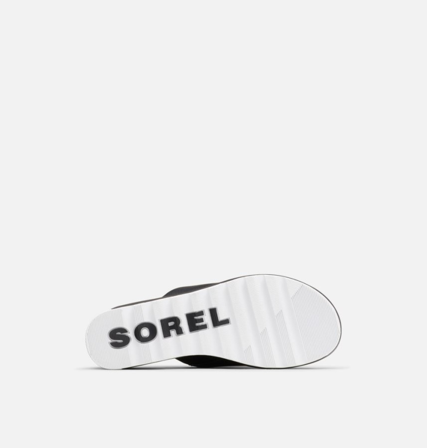Sorel Australia Women's Cameron Wedge Mule Sandal Black-White