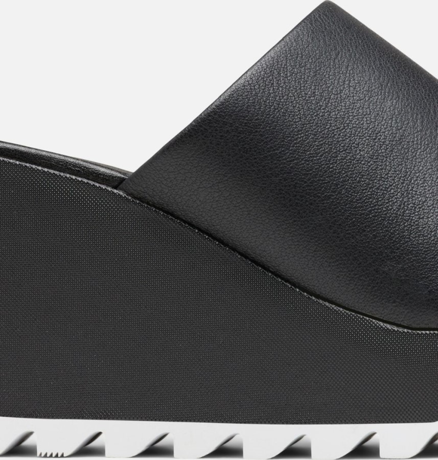 Sorel Australia Women's Cameron Wedge Mule Sandal Black-White