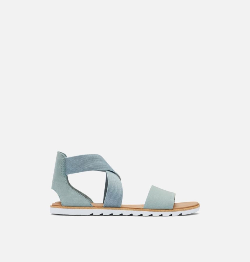 Sorel Australia Women's Ella Ii Flat Sandal Crushed Blue-Cinder Grey