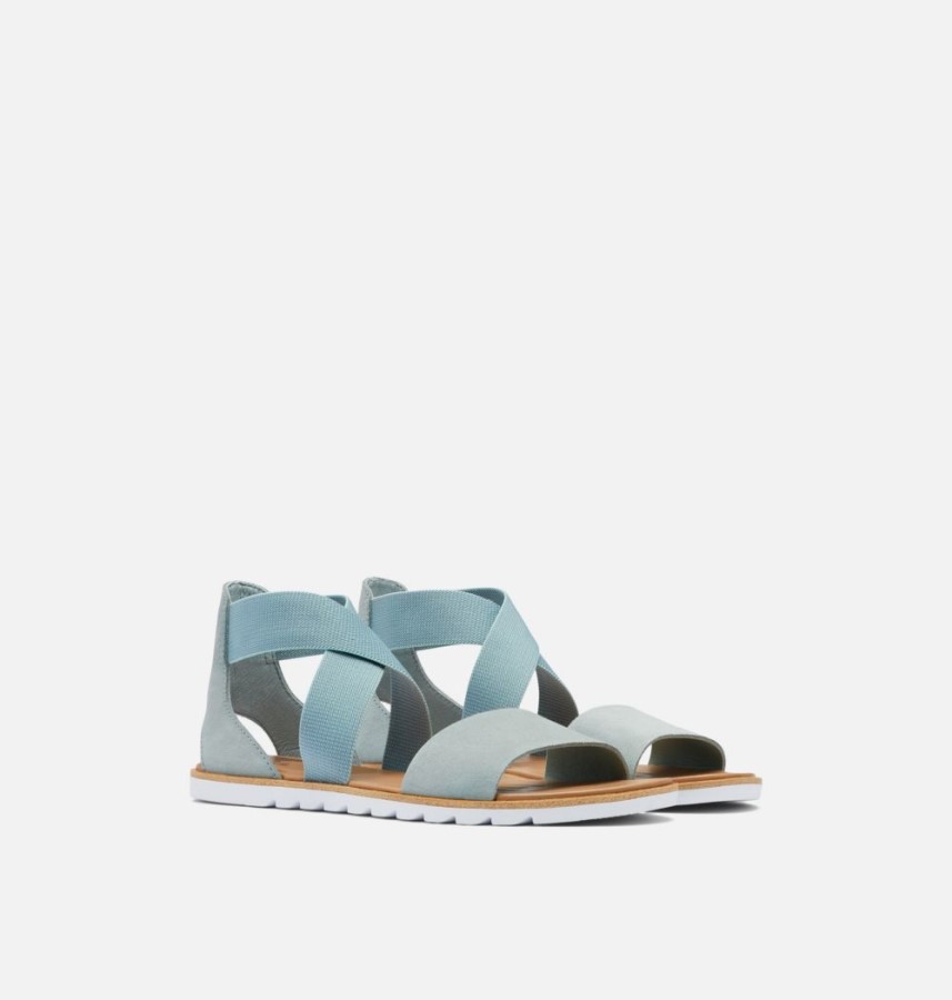 Sorel Australia Women's Ella Ii Flat Sandal Crushed Blue-Cinder Grey